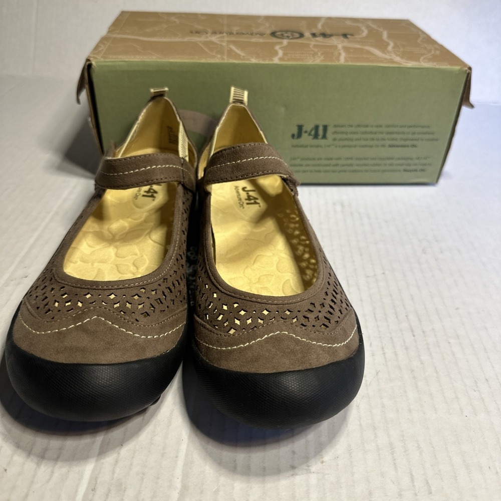 J-41 Adventure On Shoes Womens 6M Vegan Mary Jane Walking Tobacco Libby Casual